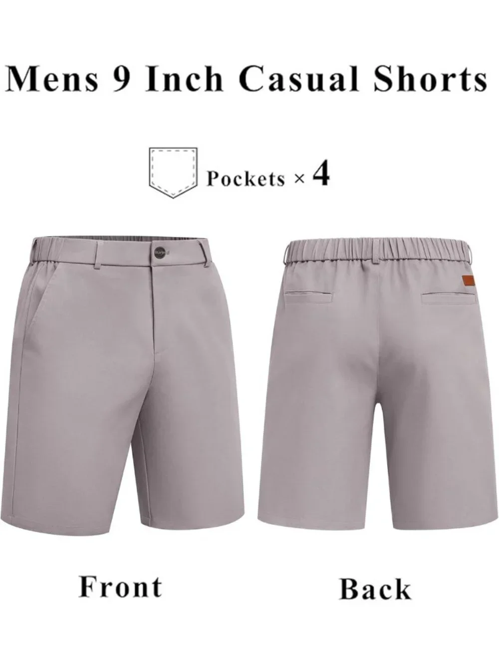 Men's Lightweight Cotton Stretch Dress Shorts - Casual 9